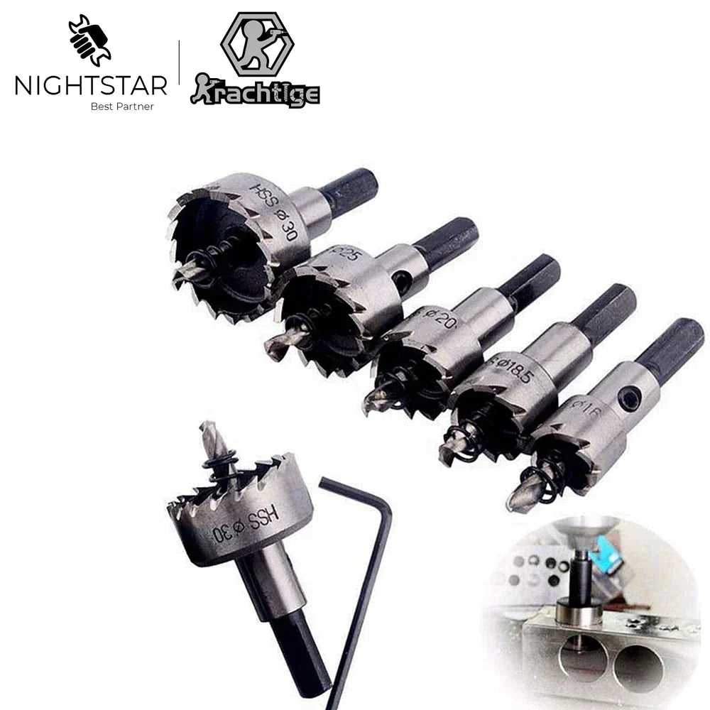 Seti ya vipande vya kuchimba mashimo ya chuma vyenye utendaji wa hali ya juu (vipande 5)