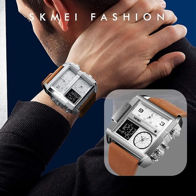 Saa za kifahari za wanaume za SKMEI zenye onyesho maradufu.